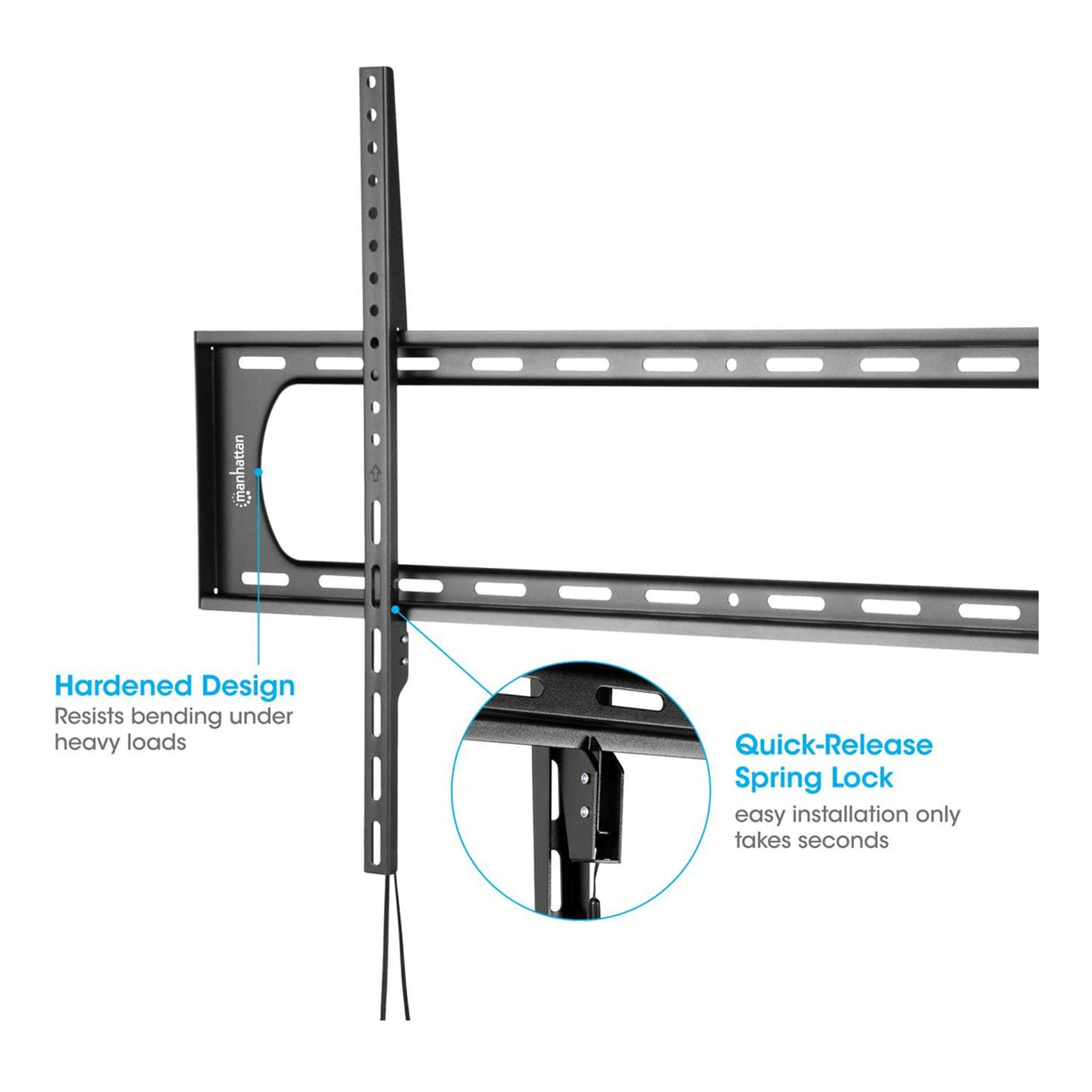 Manhattan 461917 60" to 120" Heavy-Duty Low-Profile Large-Screen Fixed TV Wall Mount