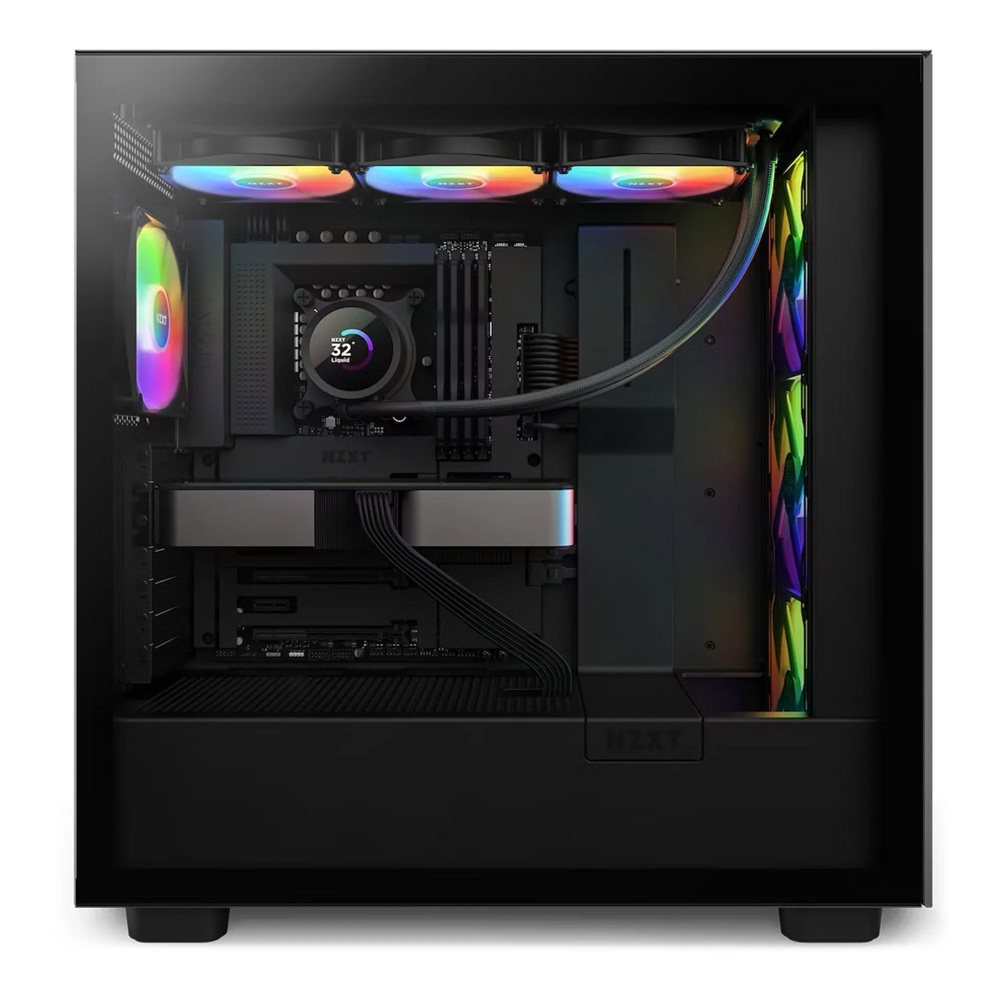 NZXT RL-KR360-B1 Kraken 360 RGB 360mm AIO Liquid Cooler with 1.54" LCD Display and RGB Fans