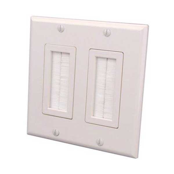 1100-wall-plate-bulk-cable-brush-2-gang-almond-1.jpg Wall Plate Bulk Cable Brush 2 Gang Almond