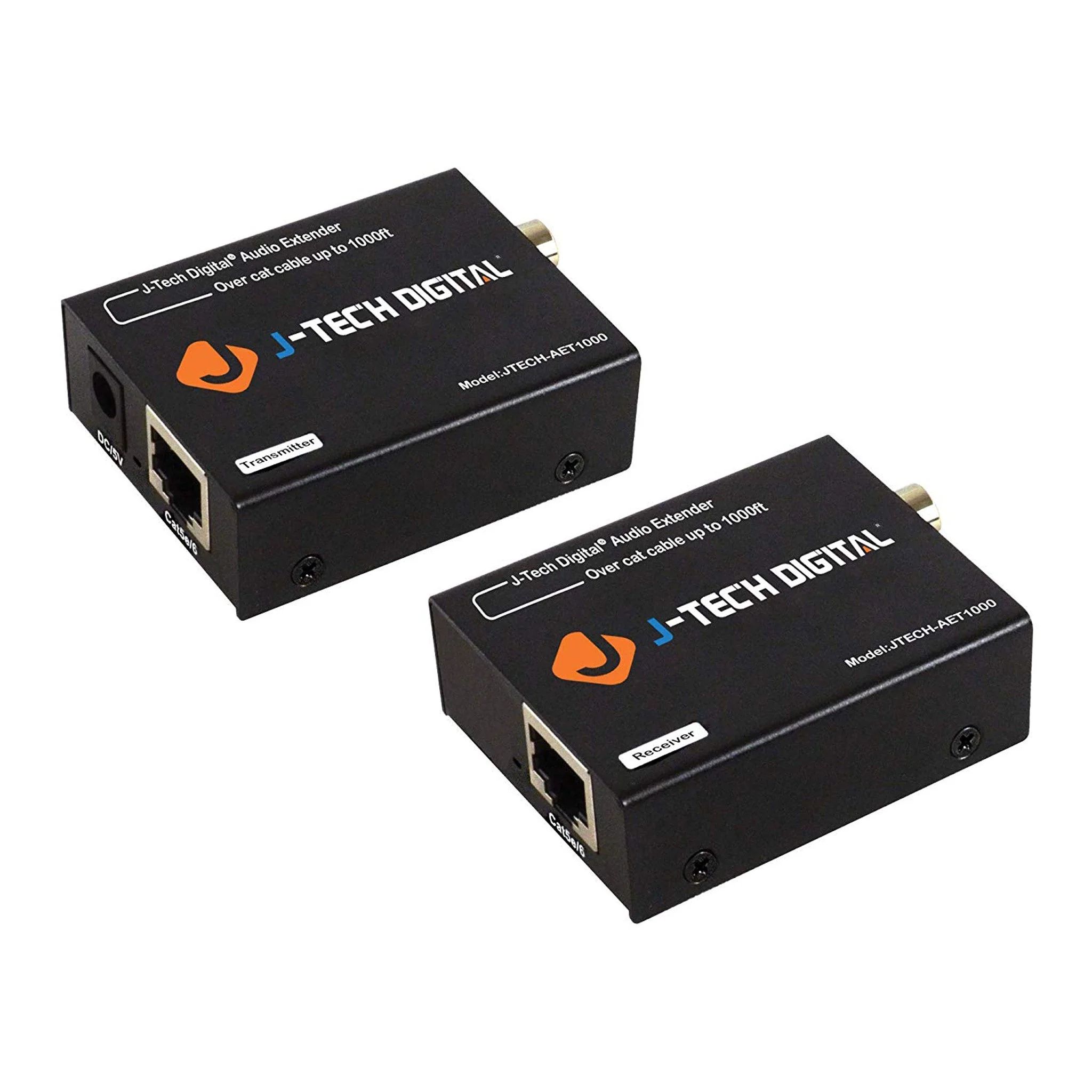 J-Tech Digital JTECH-AET1000 Optical/Coaxial Digital Audio Extender/Converter Over Cat5e/6 (990 feet)