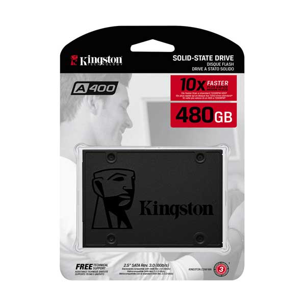Kingston 480GB 2.5" A400 3D NAND SATA SSD (SA400S37/480G)
