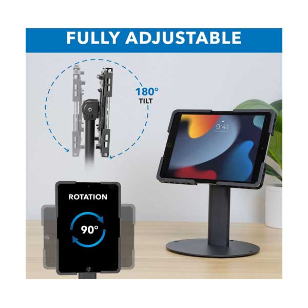Mount-It! Universal Tablet Countertop Stand with Tilt - 9.7" to 13" (MI-3881BLK)