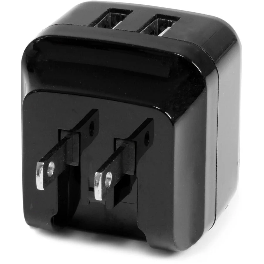 StarTech Dual-Port USB Wall Charger - International Travel - 17W/3.4A - Black