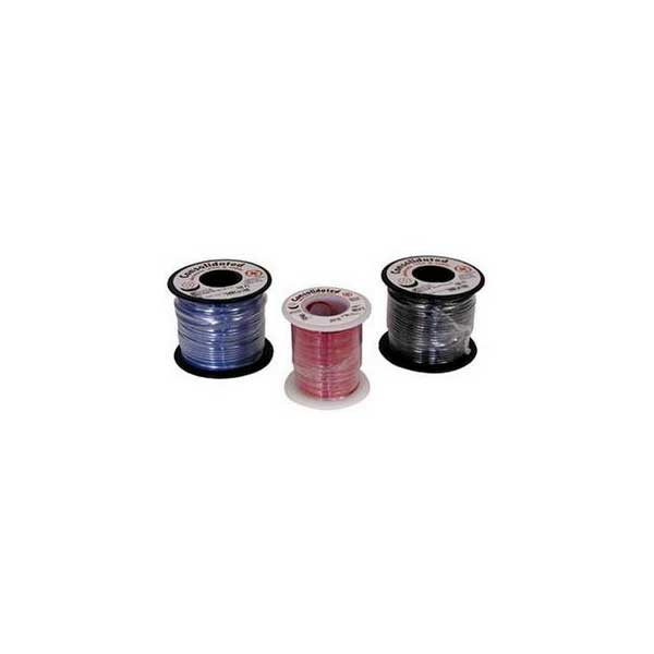 24AWG Hook Up Wire, Stranded, Tinned Copper, 300VAC, Black, 100FT Roll