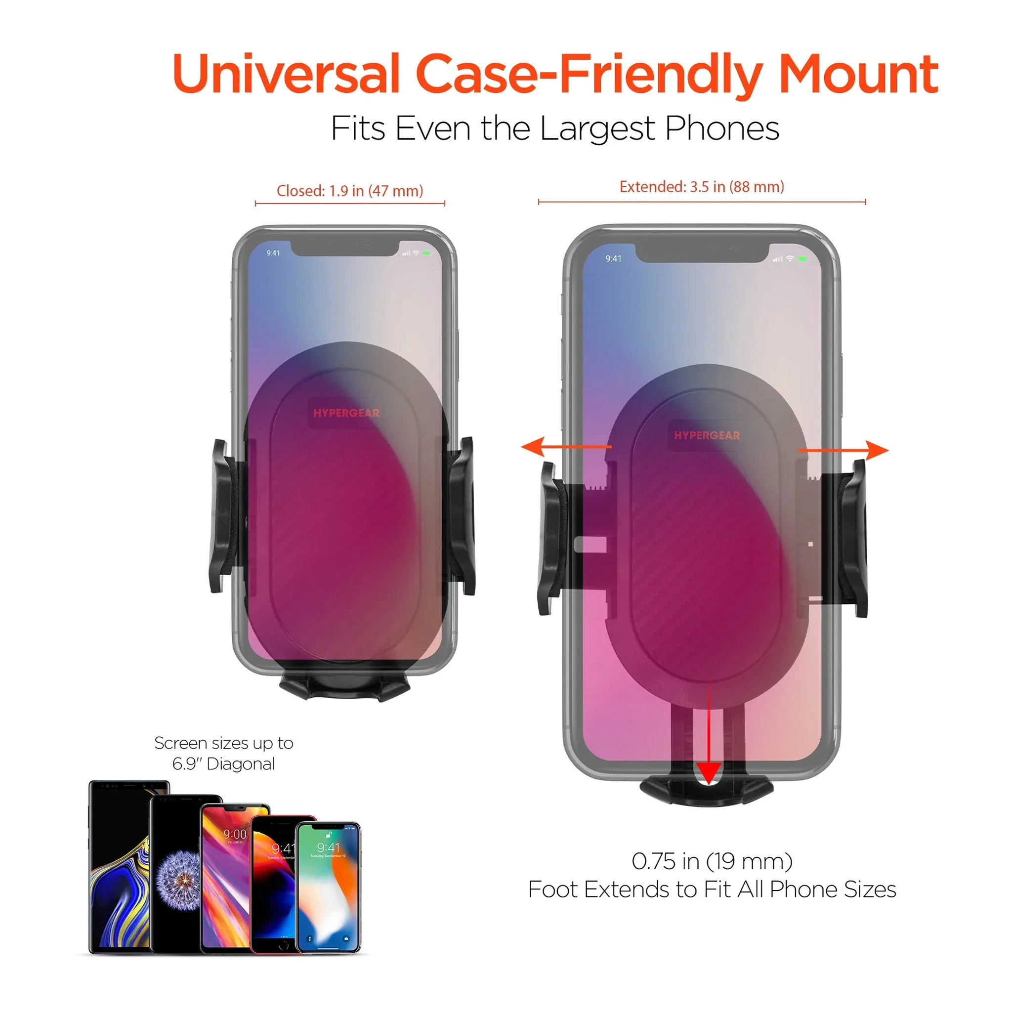 HyperGear 15289 3-in-1 Phone Mount Kit