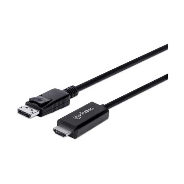 1400-manhattan-153201-6ft-1.8m-4k-60hz-black-displayport-male-to-hdmi-male-cable-1.jpg Manhattan 153201 6ft 1.8m 4K@60Hz Black DisplayPort Male to HDMI Male Cable