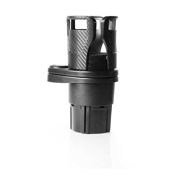 Limitless LIM-DCS-001 2-In-1 Black Expandable Dual CupStation Holder with 360° Rotating Base