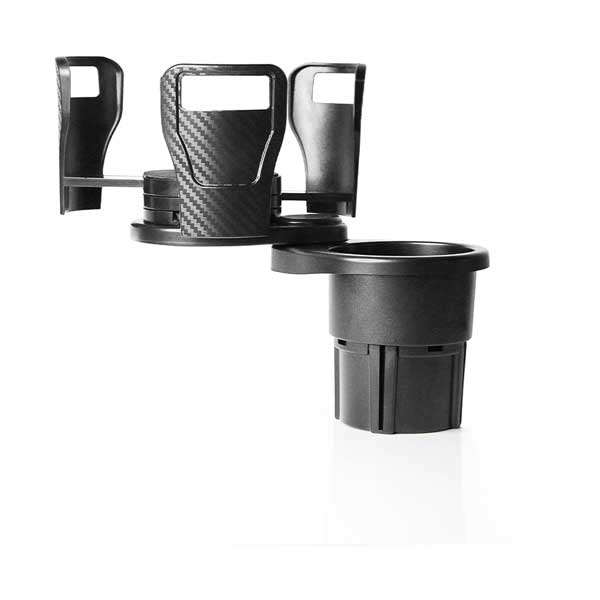 Limitless LIM-DCS-001 2-In-1 Black Expandable Dual CupStation Holder with 360° Rotating Base