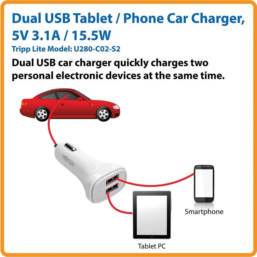 1422-tripp-lite-u280-c02-s2-5v-4.8a-24w-dual-port-usb-car-charger-for-tablets-and-cell-phones-4.webp Tripp Lite U280-C02-S2 5V 4.8A 24W Dual-Port USB Car Charger for Tablets and Cell Phones