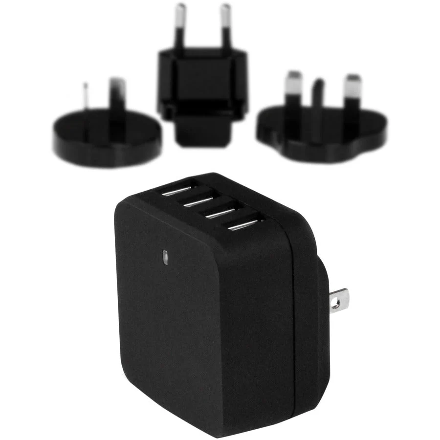 StarTech 4-Port USB Wall Charger - International Travel - 34w/6.8A