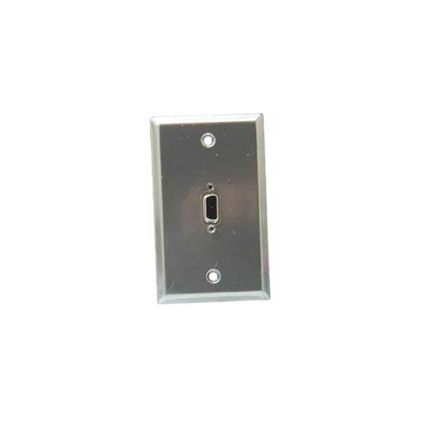 1431-metallic-gray-stainless-steel-wall-plate-with-vga-hd15-feed-thru-jack-1.jpg Metallic Gray - Stainless Steel Wall Plate with VGA (HD15) Feed-Thru Jack