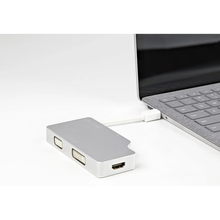 StarTech Travel A/V Adapter: 3-in-1 Mini DisplayPort to VGA, DVI or HDMI - 4K
