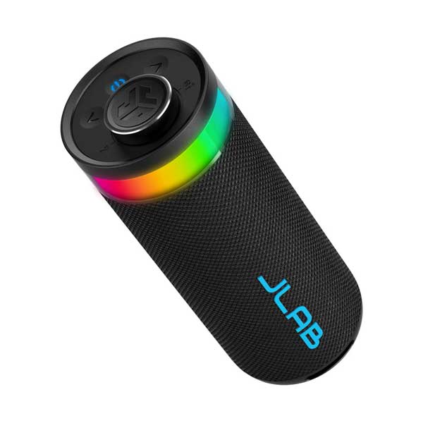 JLab Go Party Portable Bluetooth Speaker | IP56 Waterproof & RGB Lighting | 10W RMS | Black | SBGORNVY82