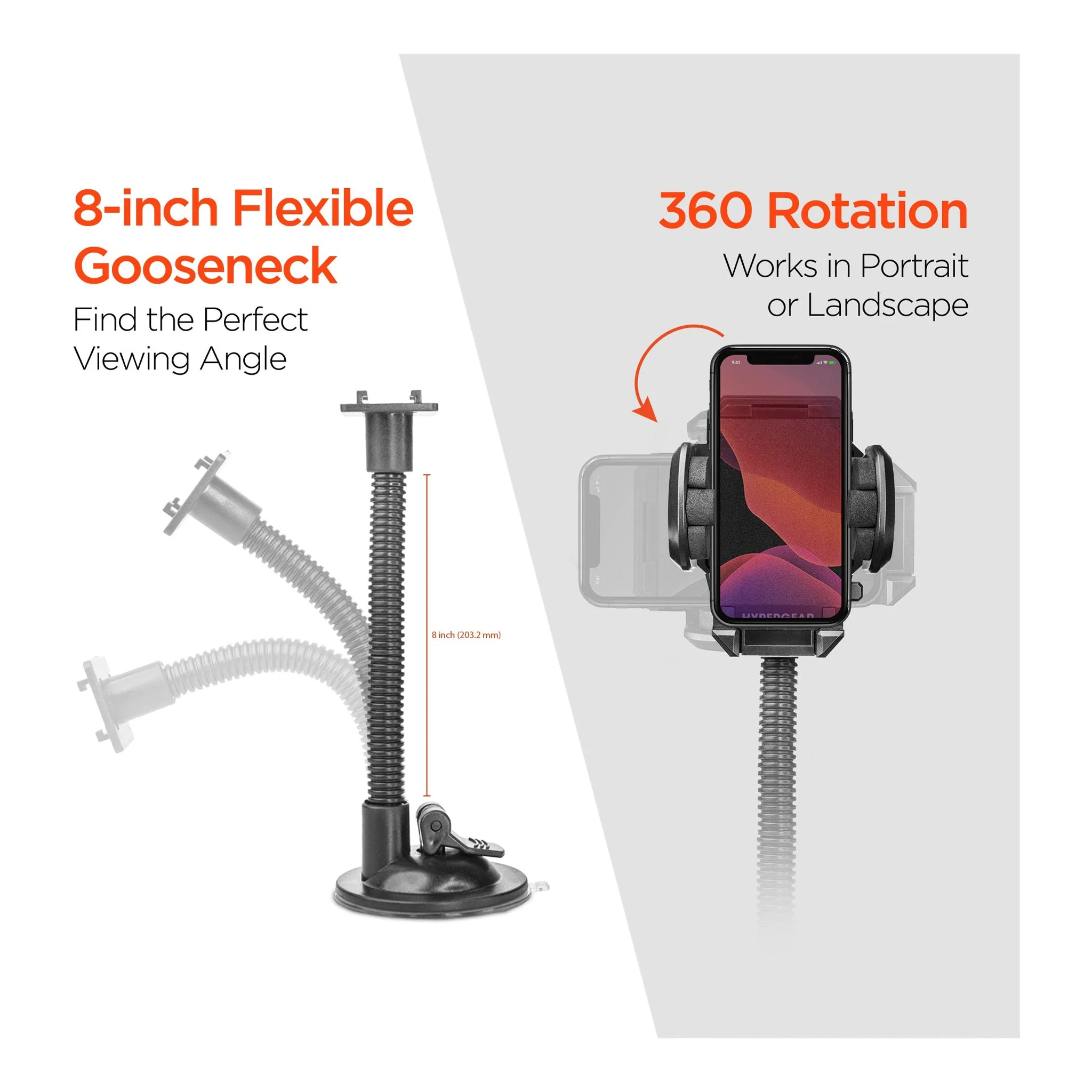 HyperGear 14369 Universal Windshield Phone Mount - Black