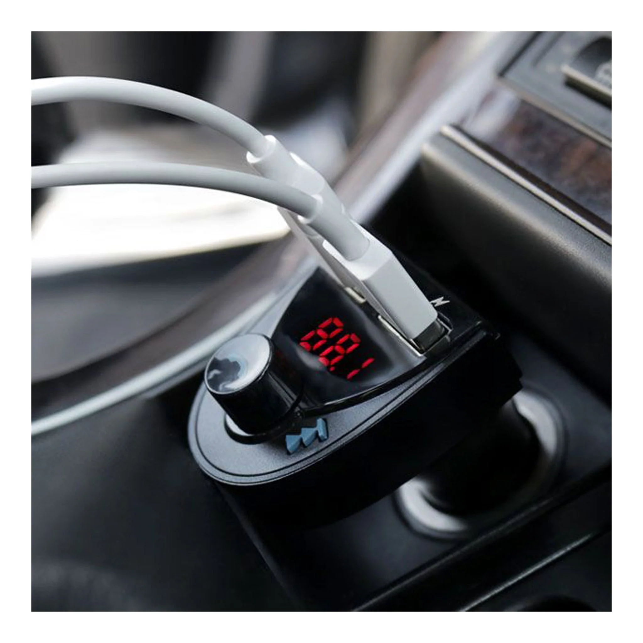 Aluratek ABF01F 12V Bluetooth Audio Receiver and FM Transmitter