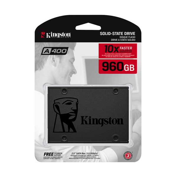 Kingston 960GB A400 SATA III 3D NAND 2.5" Solid-State Drive (SA400S37/960G)
