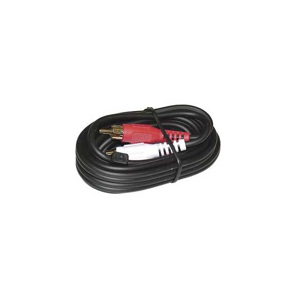 RCA Shielded Stereo Male to Male Jumper Cable w/ Gold Connectors - 6'