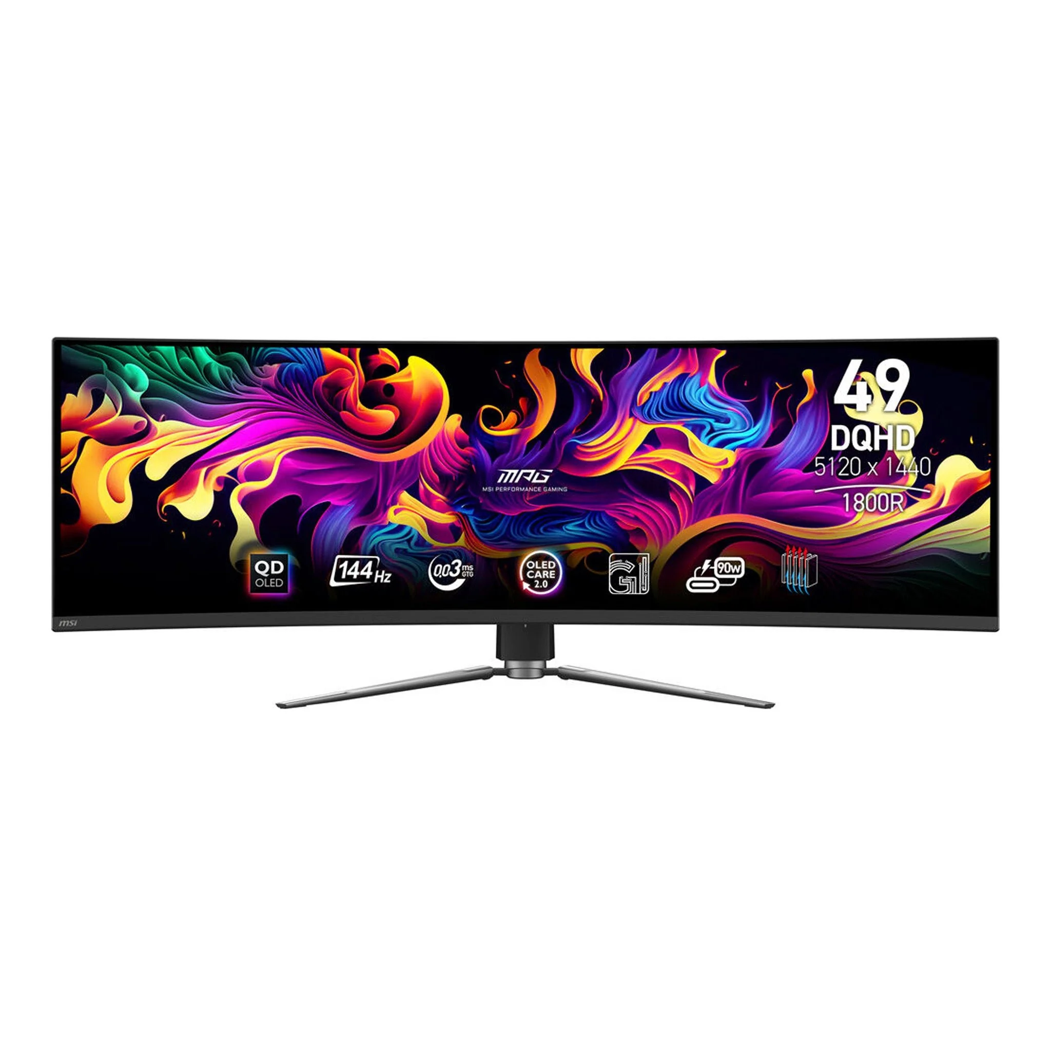 162-msi-mpg-491cqp-49-qd-oled-curved-widescreen-gaming-oled-monitor-32-9-metallic-black-1.webp MSI MPG 491CQP 49" QD-OLED Curved Widescreen Gaming OLED Monitor - 32:9 - Metallic Black