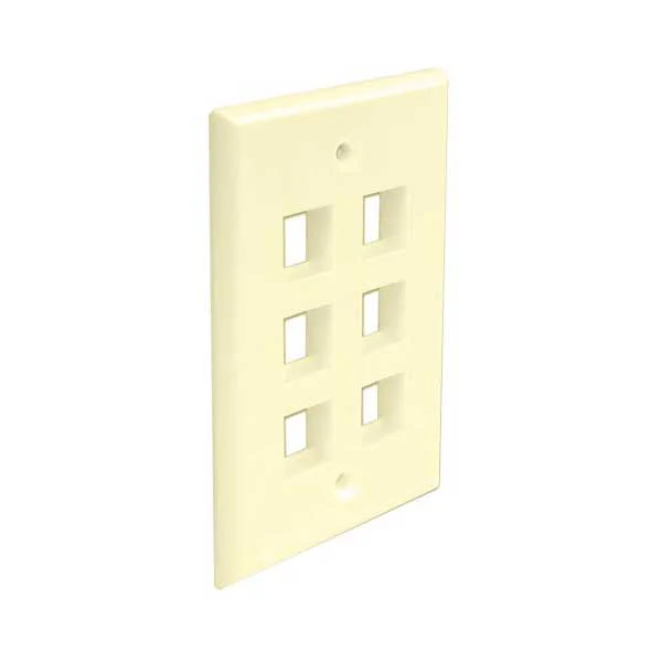 1699-wavenet-fp06piv-s-6-port-single-gang-flush-mount-keystone-wallplate-ivory-1.webp Wavenet FP06PIV-S 6-Port Single Gang Flush Mount Keystone Wallplate - Ivory