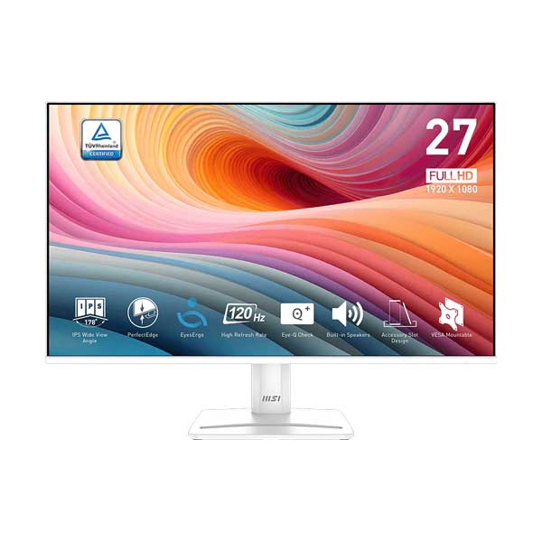172-msi-pro-mp275w-e2-27-full-hd-120hz-ips-monitor-16-9-matte-white-1.jpg MSI PRO MP275W E2 27" Full HD 120Hz IPS Monitor | 16:9 | Matte White