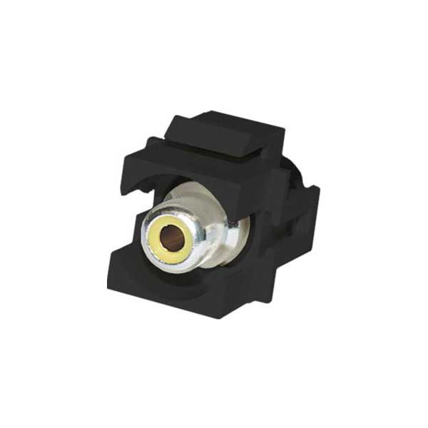 1724-signamax-yellow-rca-feed-thru-keystone-connector-module-black-1.jpg Signamax Yellow RCA Feed-Thru Keystone Connector Module (Black)