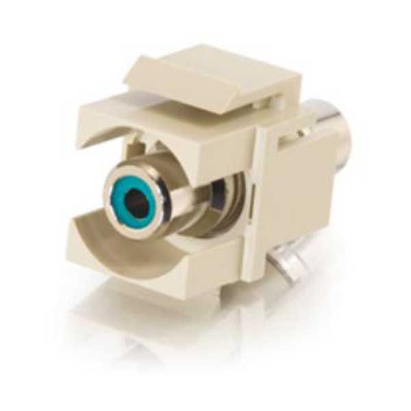 1730-rca-feed-thru-connector-module-green-w-ivory-insert-1.jpg RCA Feed-Thru Connector Module (Green w/ Ivory Insert)