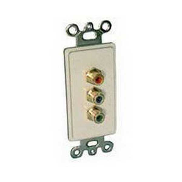 1737-designer-style-wall-plate-insert-3-rca-jacks-red-green-blue-1.jpg Designer Style Wall Plate Insert - 3 RCA Jacks (Red + Green + Blue)