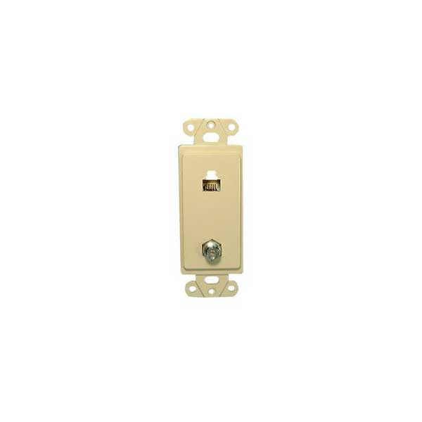 1741-wall-plate-dual-f-81-1-6p6c-jack-1.jpg Wall Plate - Dual F-81 & (1) 6P6C Jack
