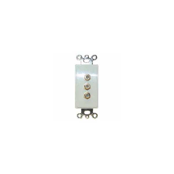 1751-designer-style-wall-plate-insert-3-gold-f-81-connectors-1.jpg Designer Style Wall Plate Insert - 3 Gold F-81 Connectors