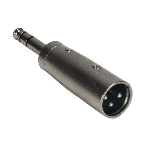 QVS XLRT-BMM 1/4 Male to XLR Male Audio Adapter