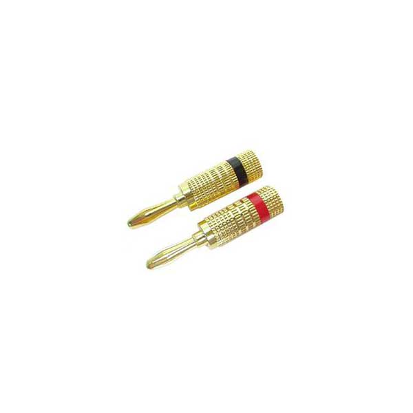 Gold Banana Plug Qty. 2 (Black/Red)