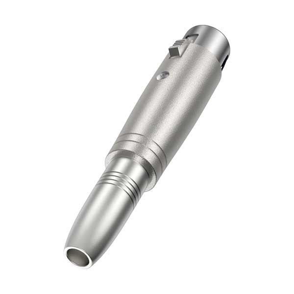 XLR 3-Pin Female to 1/4" TRS Female Adapter | Professional Audio Coupler for Studio & Live Sound | Silver | T650-AM