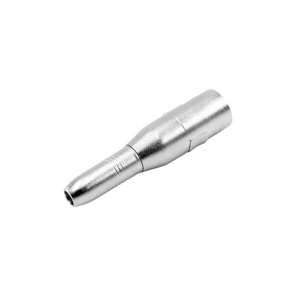 XLR 3-Pin Male to 1/4" Female TRS Adapter | Balanced Audio Coupler for Microphones & Studio Gear | Silver | T660-AM