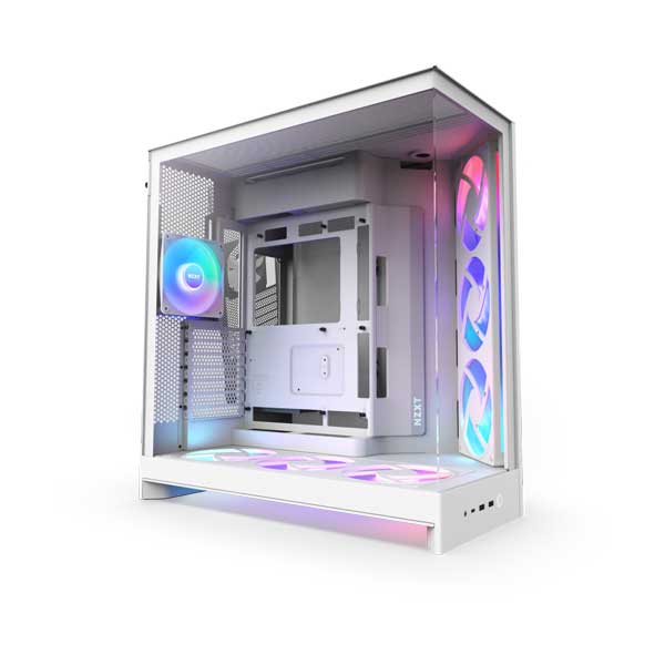 NZXT H9 Flow RGB+ Large Dual-Chamber ATX Mid-Tower PC Case - White (CM-H92FW-P1)