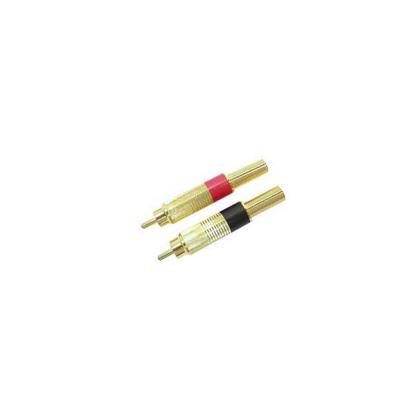 1929-gold-rca-plug-w-strain-relief-pair-black-red-1.jpg Gold RCA Plug w/ Strain Relief - Pair (Black / Red)