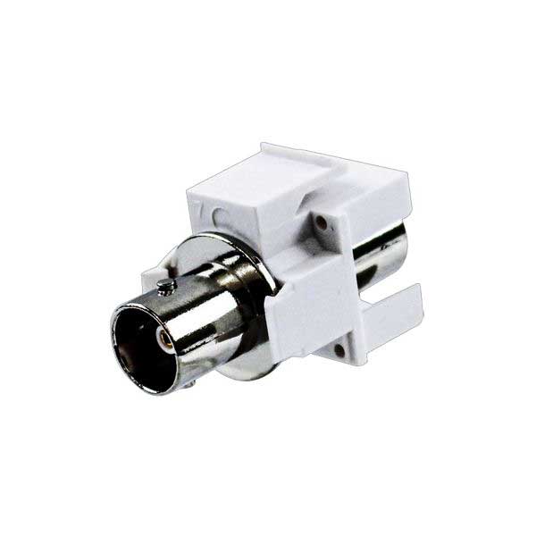 Wavenet KSJBNC75-WH White 75-Ohm Female to Female BNC Feedthrough Keystone Connector Module