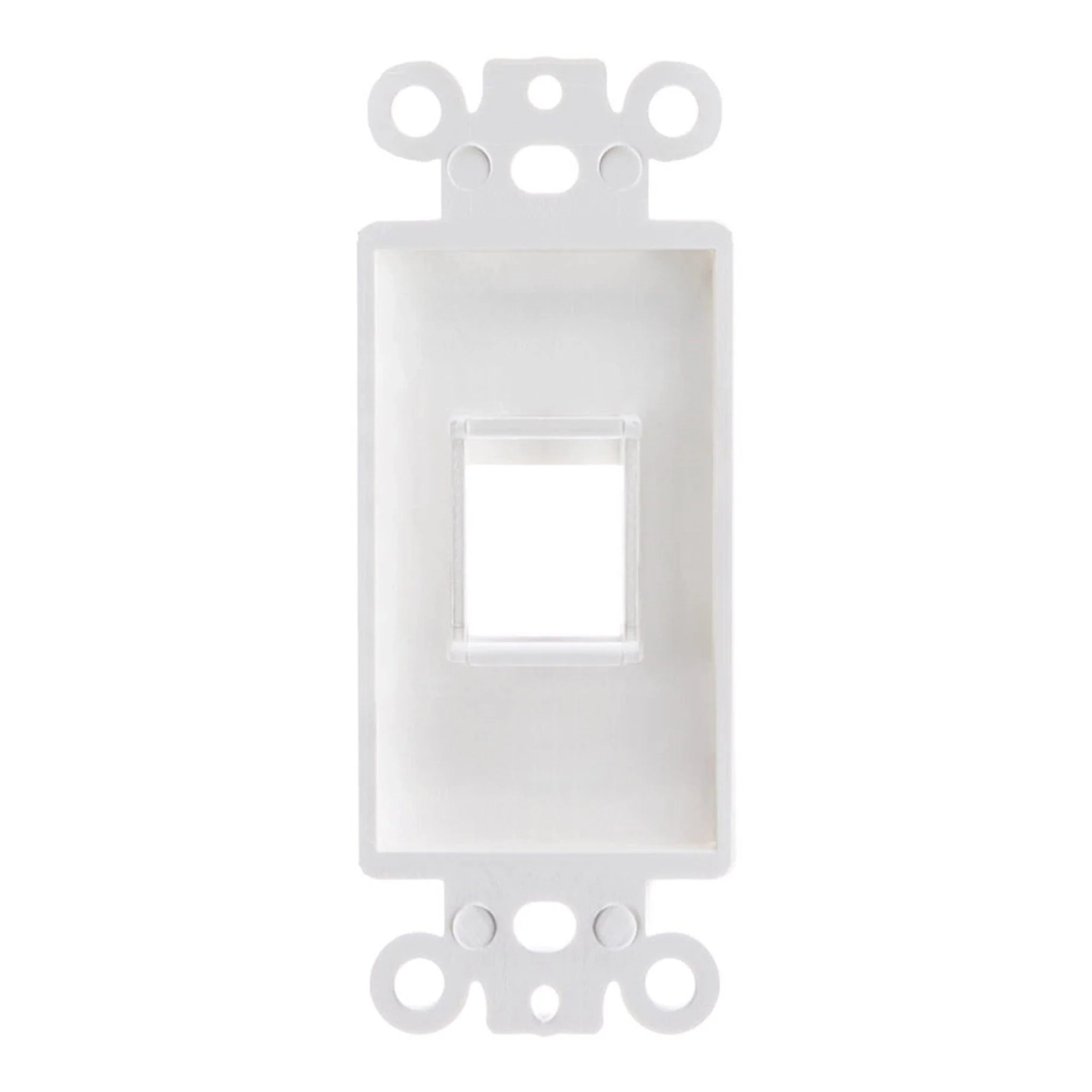 Philmore LKG 72-5051 1-Port Single Gang Flush Mount Keystone Wallplate Insert - White