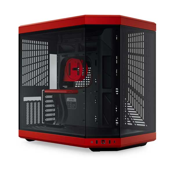 HYTE Dual-Chamber Mid-Tower ATX Computer Case - Black/Red (CS-HYTE-Y70-BR)