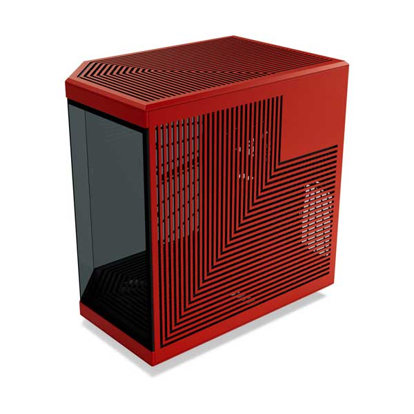 HYTE Dual-Chamber Mid-Tower ATX Computer Case - Black/Red (CS-HYTE-Y70-BR)