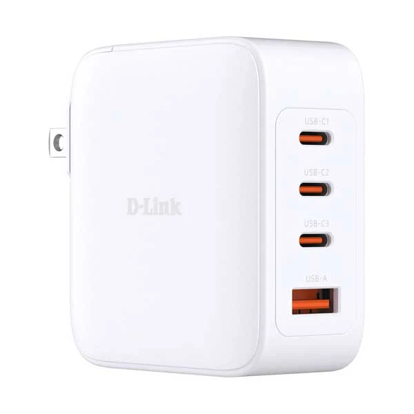 D-Link 100W Multi-Port GaN Charger | 3x USB-C | 1x USB-A | PD 3.0 |DCP-101