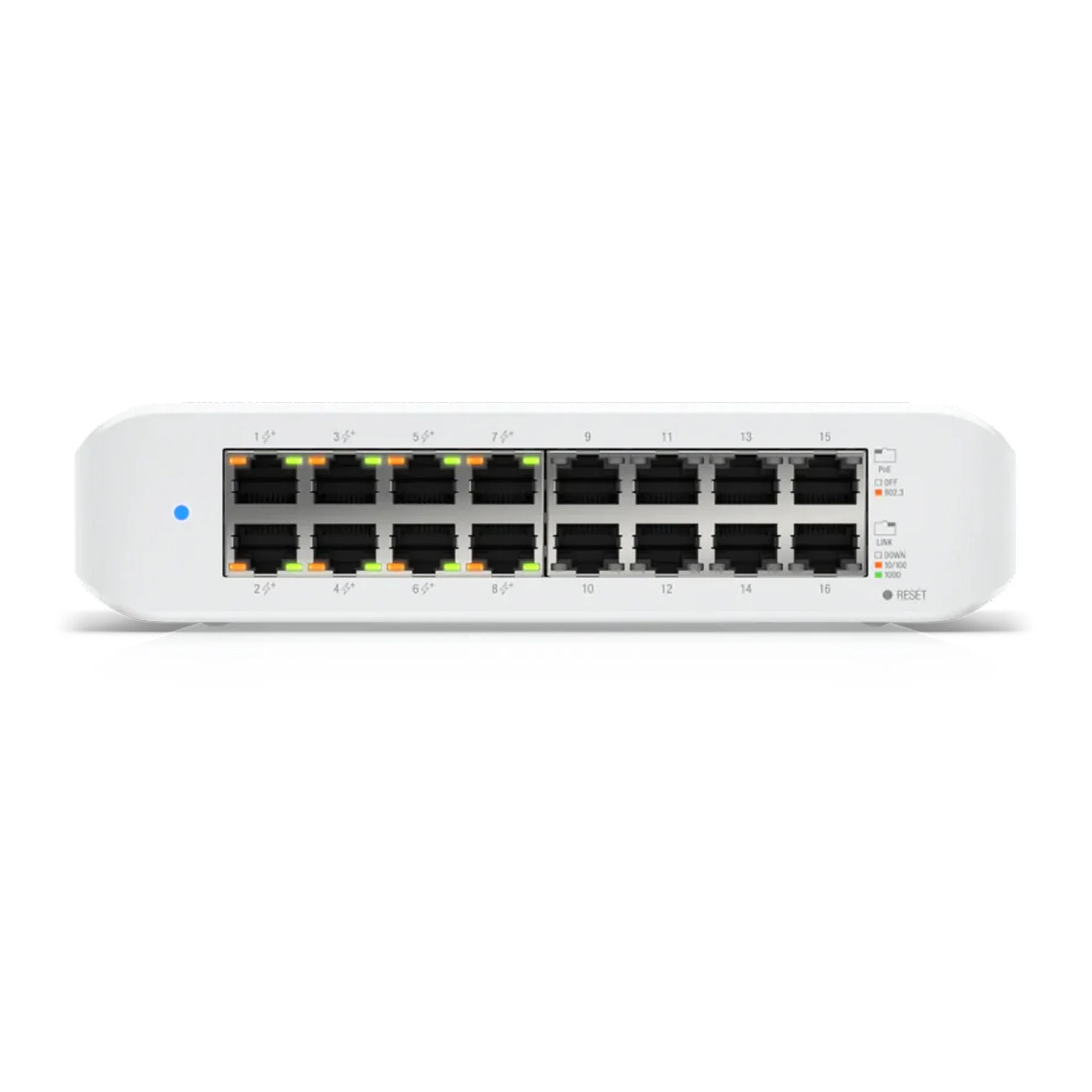 2109-ubiquiti-usw-lite-16-poe-16-port-gigabit-unifi-switch-lite-16-poe-with-eight-auto-sensing-802.3at-poe-1.webp Ubiquiti USW-Lite-16-POE 16-Port Gigabit UniFi Switch Lite 16 PoE with Eight Auto-Sensing 802.3at PoE+