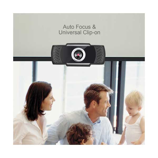 Adesso CYBERTRACK H4 1080P HD USB Webcam with Built-in Microphone
