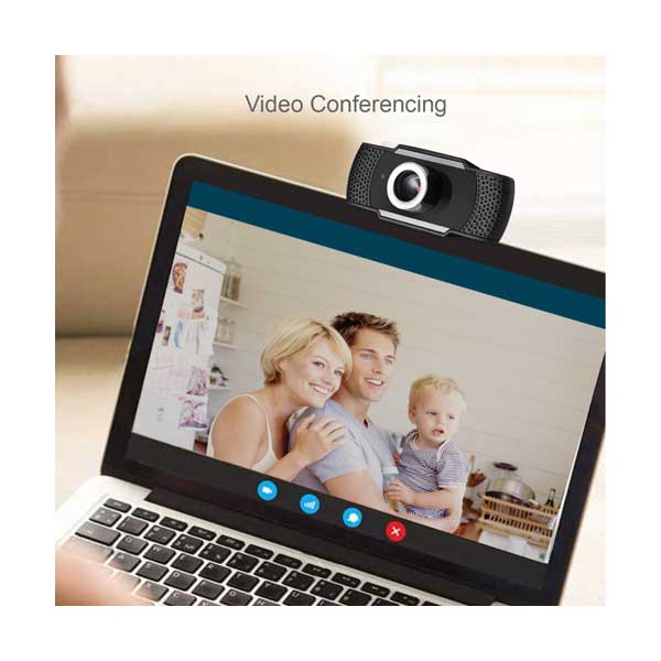 Adesso CYBERTRACK H4 1080P HD USB Webcam with Built-in Microphone
