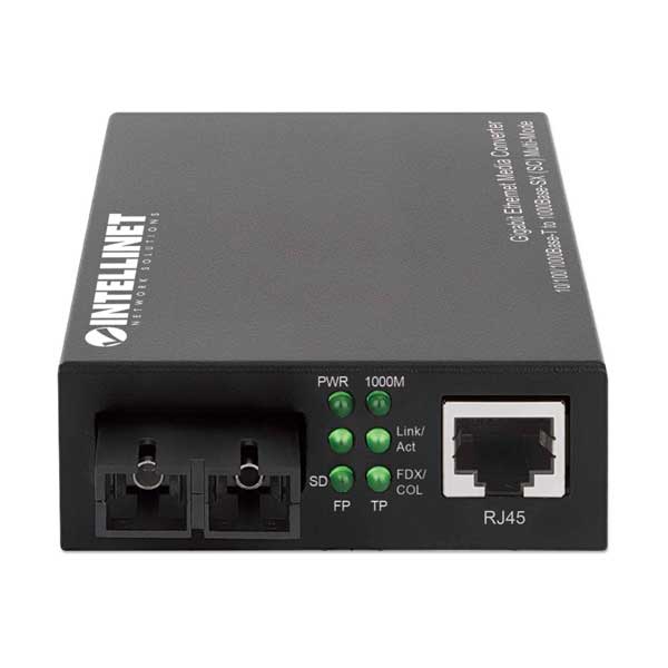 Intellinet 508544 Gigabit Ethernet Media Converter 10/100/1000Base-T to 1000Base-SX (SC) Multi-Mode