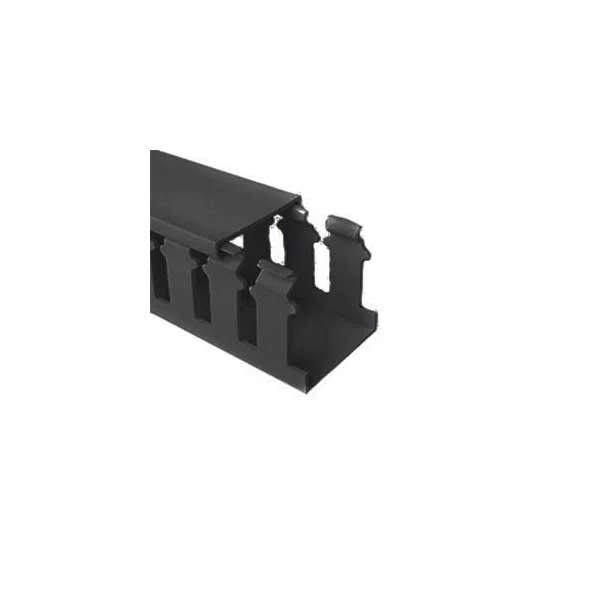 HellermannTyton 181-15521 Open Slot Wire Duct 1.5" x 1.5", Black, 6FT