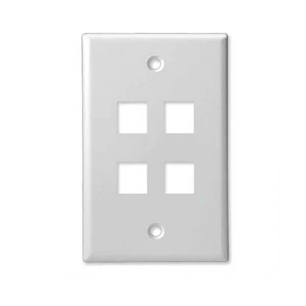 2330-wavenet-fp04pwh-4-4-port-single-gang-keystone-wallplate-white-1.webp Wavenet FP04PWH-4 4-Port Single Gang Keystone Wallplate - White