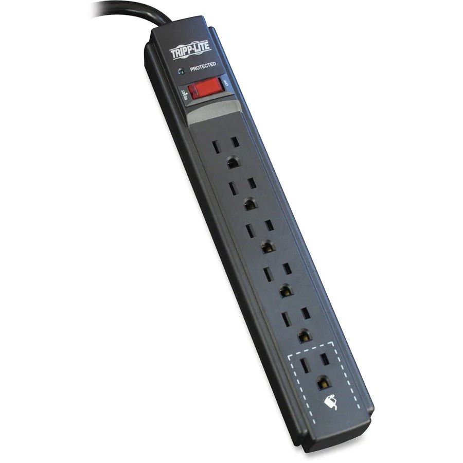 Tripp Lite Surge Protector Strip 120V 6 Outlet 6ft Cord 790 Joule Black