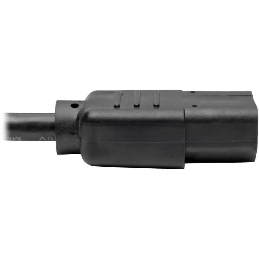 Tripp Lite Desktop Computer AC Power Cable, NEMA 5-15P to C13 - 10A, 125V, 18 AWG, 10 ft., Black
