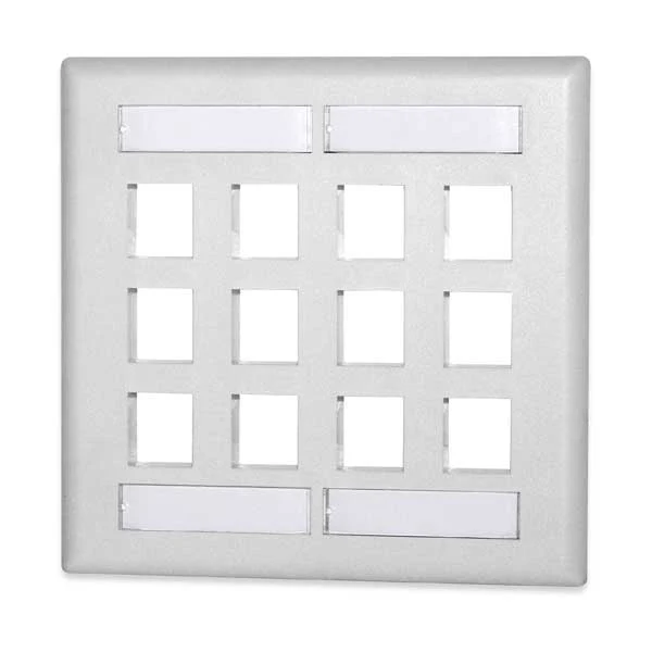 2561-signamax-kwp-12wi-12-port-double-gang-flush-mount-keystone-wallplate-with-labeling-windows-white-1.webp Signamax KWP-12WI 12-Port Double Gang Flush Mount Keystone Wallplate with Labeling Windows - White