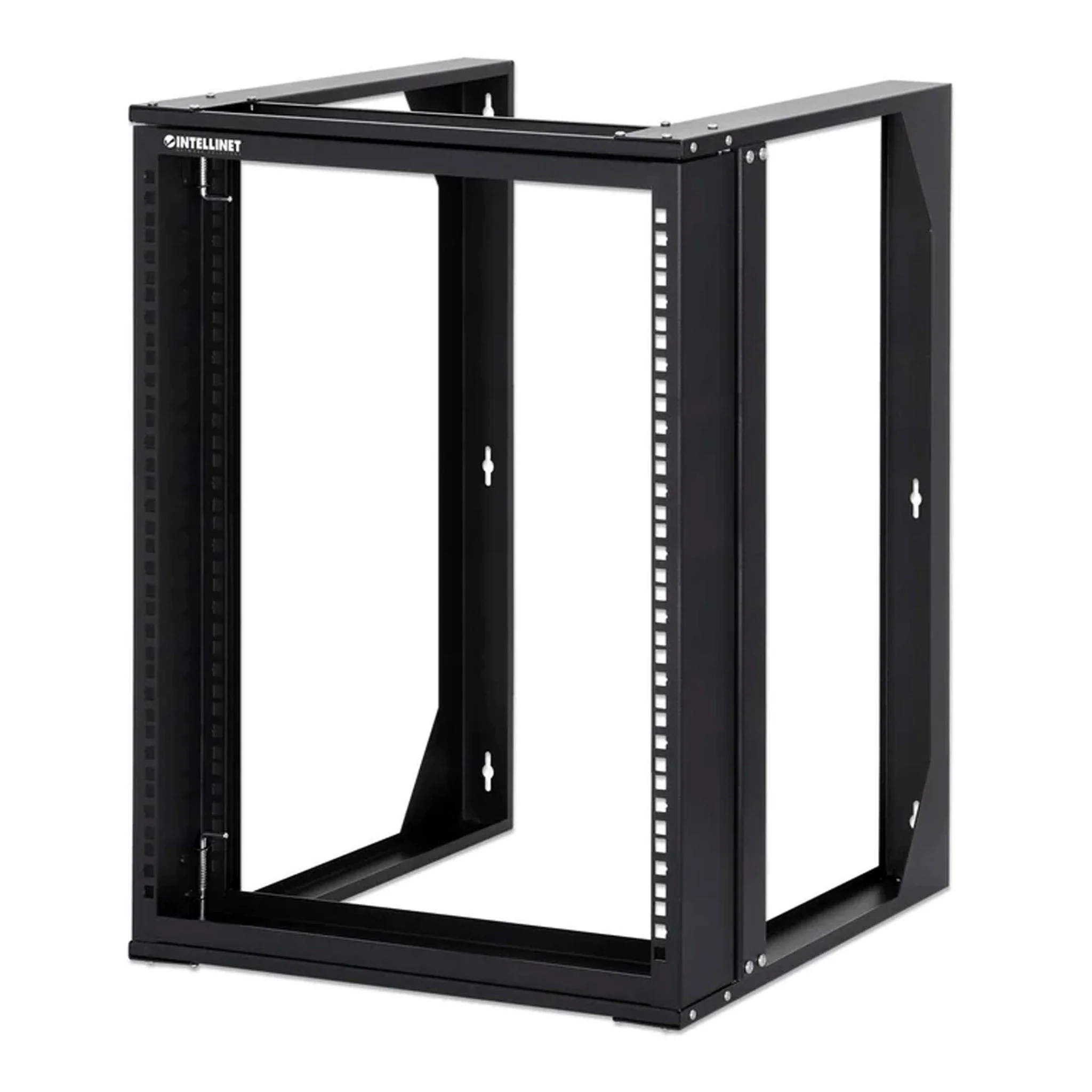 2569-intellinet-716192-19-12ru-wall-mount-2-post-open-frame-network-rack-1.webp Intellinet 716192 19" 12RU Wall Mount 2-Post Open Frame Network Rack